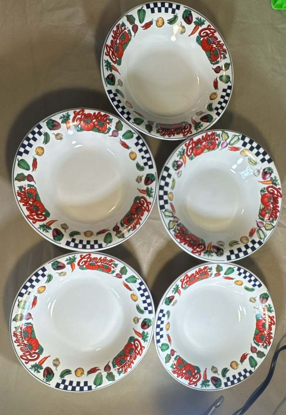 Vintage 1997 Gibson Campbell's Hearty Vegetable Soup Bowls